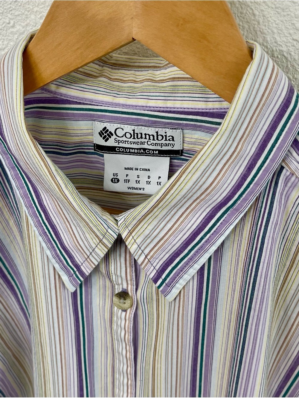Columbia Women's Short-Sleeve Striped Button-Down Shirt - Multi-Color